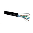 Instalační kabel Solarix venkovní FTP, Cat5E, drát, PE, samonosný, cívka 305m SXKD-5E-FTP-PE-SAM