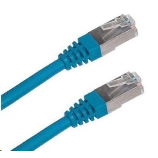 XtendLan patch kabel Cat5E, FTP - 1m, modrý (prodej po 10 ks)