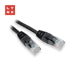 LYNX UTP patch kabel Cat5e, PVC, CCA, 7m, černý