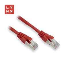 LYNX FTP patch kabel Cat5e PVC, CCA, 15m, červený