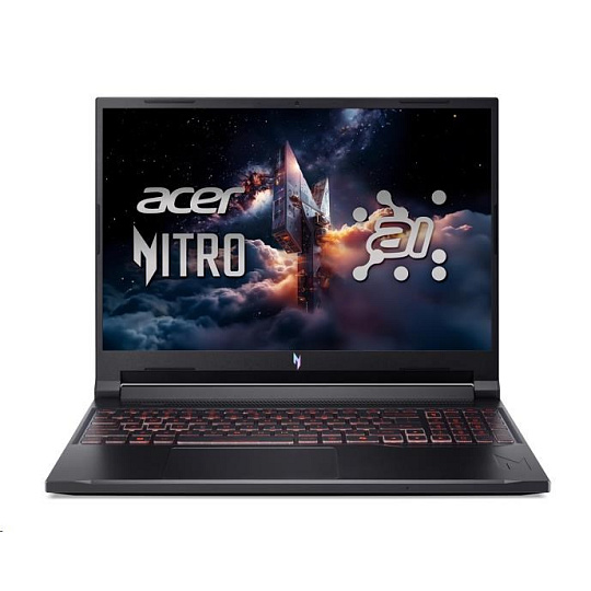 ACER NTB Nitro V 16 AI (ANV16-42-R68R),Ryzen 7 260,16"WUXGA,16GB,512GB SSD,RTX 5080,Linux,Black