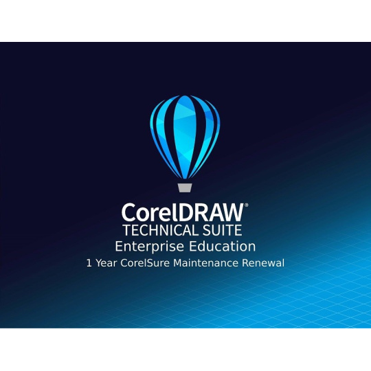 CorelDRAW Technical Suite Education Enterprise 1 Year CorelSure Maintenance(251+) EN/DE/FR/ES/BR/IT/CZ/PL/NL