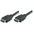 MANHATTAN kabel HDMI s Ethernetem, stíněný, 1m, Black