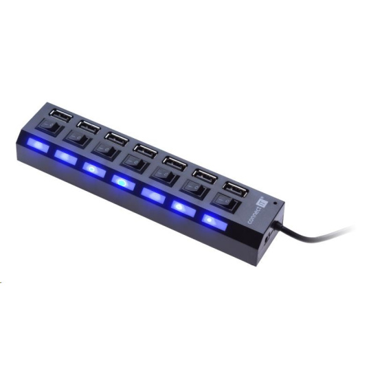 CONNECT IT USB hub Mighty switch, 7 ON/OFF portů