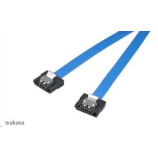 AKASA kabel  Super slim SATA3 datový kabel k HDD,SSD a optickým mechanikám, modrý, 50cm