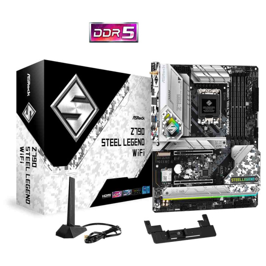 ASRock MB Sc LGA1700 Z790 STEEL LEGEND WIFI, Intel Z790, 4xDDR5, 1xDP, 1xHDMI, WI-FI