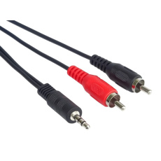 PremiumCord kabel Jack 3.5mm - 2xCINCH, M/M, 1,5m