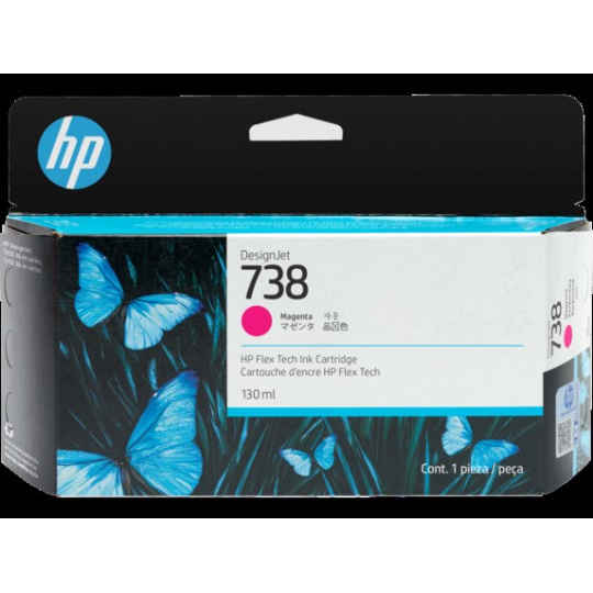 HP 738M 300-ml Magenta DesignJet Ink Cartridge