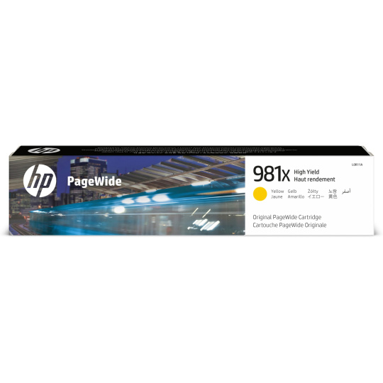 HP 981X High Yield Yellow Original PageWide Cartridge (10,000 pages)