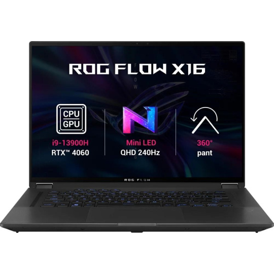 ASUS NTB ROG Flow X16 (GV601VV-NL062X), i9-13900H, 16" 2560 x 1600, 32GB, 1TB SSD, NVIDIA RTX 4060, W11 Pro, Black