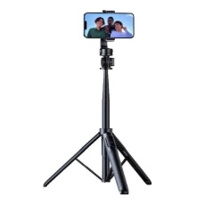 APEXEL selfie tyč s tripodem, max. délka 1,5 m s bluetooth, černá