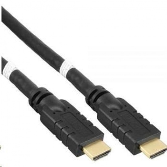 PremiumCord HDMI High Speed with Ether.4K@60Hz kabel se zesilovačem,20m, 3x stínění, M/M, zlacené konektory