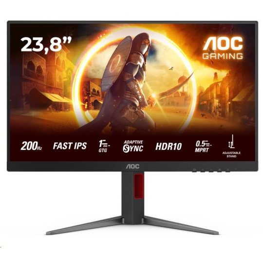 AOC MT 23,8" 24G4HA - 1920x1080,IPS,200Hz,2xHDMI,1xDP,Repro,Pivot