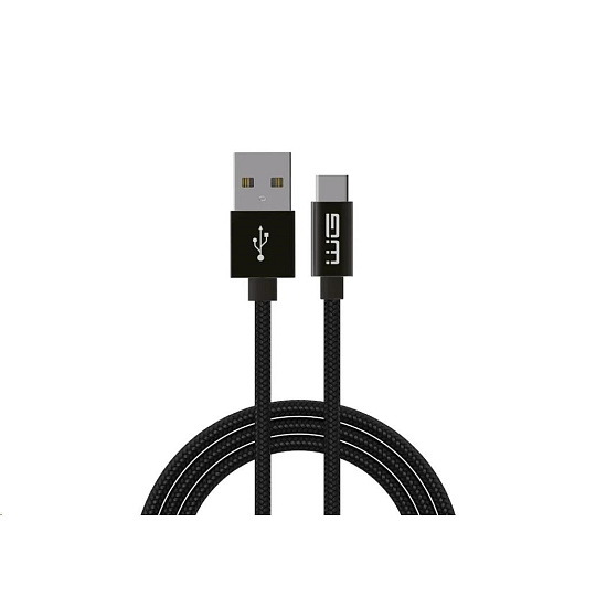 WG - Datový kabel Type-C na USB-A, 50 cm, černá