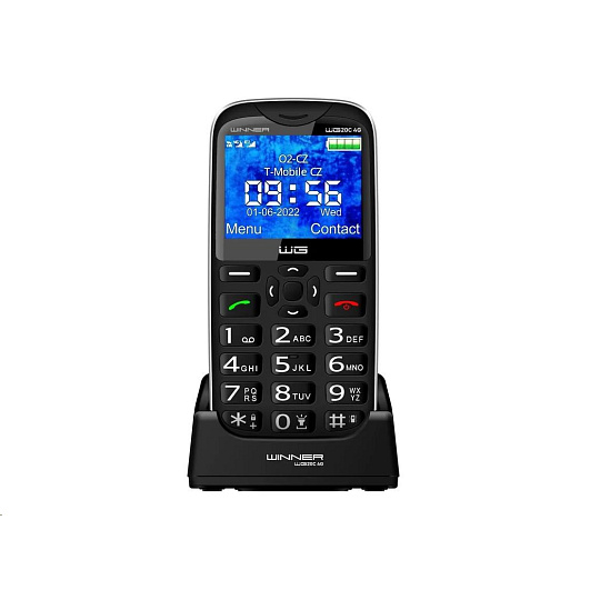 WG - Mobilní telefon WG20C, pro seniory, černá WG - Mobilní telefon WG20C, pro seniory, černá