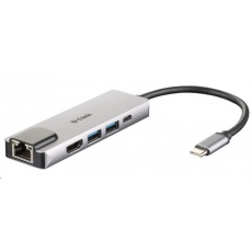 D-Link DUB-M520 5-in-1 USB-C Hub with HDMI/Ethernet and Power Delivery