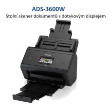 BROTHER skener ADS-3600W DUALSKEN (až 50 str/min, 600 x 600 dpi, LCD,512MB,USB3.0,NFC)Wifi+LAN duplex BROTHER skener ADS-3600W DUALSKEN (až 50 str/min, 600 x 600 dpi, LCD,512MB,USB3.0,NFC)Wifi+LAN duplex