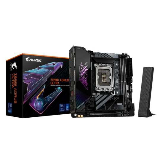 GIGABYTE MB Sc LGA1851 Z890I AORUS ULTRA, Intel Z890, 4xDDR5, 1xDP, 1xHDMI, 1xThunderbolt, WiFi, mITX