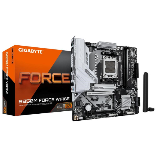 GIGABYTE MB Sc AM5 B850M FORCE WIFI6E, AMD B850, 2xDDR5, WIFI, 1xDP, 1xHDMI, mATX GIGABYTE MB Sc AM5 B850M FORCE WIFI6E, AMD B850, 2xDDR5, WIFI, 1xDP, 1xHDMI, mATX