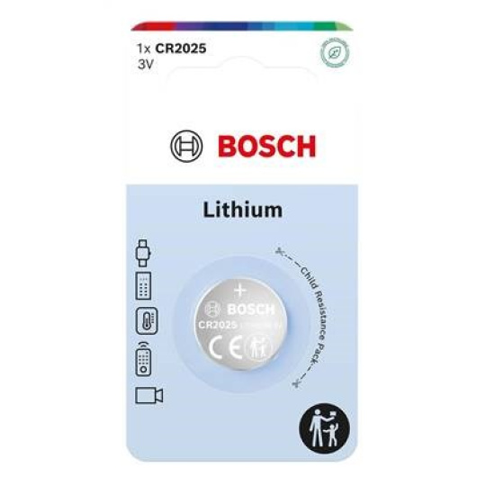 Bosch CR2025B1/00 Lithium (Blistr 1 ks) Bosch CR2025B1/00 Lithium (Blistr 1 ks)