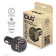 BAZAR - Club3D Auto nabíječka pro Notebooky 63W, 2 porty (USB-A + USB-C) - Poškozený obal (Náhradní krabice)