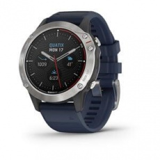 Garmin GPS hodinky quatix 6 PRO Glass Silver/Blue Band