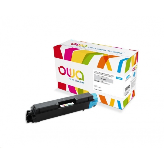 OWA Armor toner pro KYOCERA FSC-5150, 2800 Stran, TK580C, modrá/cyan + waste box (TK-580C)