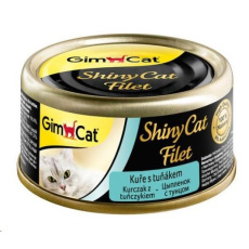 SHINY CAT filet kure s tunakem 70g konzerva