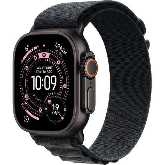 Apple Watch Ultra 3 GPS + Cellular 49mm Black Titanium Case with Black Alpine Loop - Medium Apple Watch Ultra 3 GPS + Cellular 49mm Black Titanium Case with Black Alpine Loop - Medium