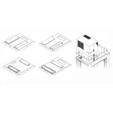 TRITON montážní redukce ke klimatizaci X1 a X2 do hloubky rozvaděče 800 x 1000 mm, šedá TRITON montážní redukce ke klimatizaci X1 a X2 do hloubky rozvaděče 800 x 1000 mm, šedá