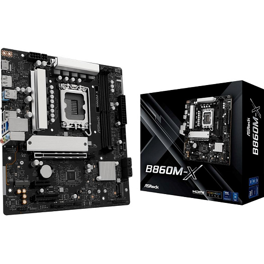 BAZAR - ASRock MB Sc LGA1851 B860M-X, Intel B860, 2xDDR5, 1xDP, 1xHDMI, mATX - Poškozený obal (Komplet)