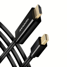 AXAGON RVDM-HI14C2, Mini DisplayPort -> HDMI 1.4 redukce / kabel 1.8 m, 4K/30Hz AXAGON RVDM-HI14C2, Mini DisplayPort -> HDMI 1.4 redukce / kabel 1.8 m, 4K/30Hz