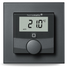 Homematic IP Nástěnný termostat se senzorem vlhkosti, antracit Homematic IP Nástěnný termostat se senzorem vlhkosti, antracit