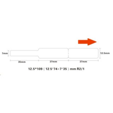Niimbot štítky na kabely RXL 12,5x109mm 65ks White pro D11 a D110 Niimbot štítky na kabely RXL 12,5x109mm 65ks White pro D11 a D110