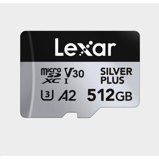 Lexar microSDXC Professional SILVER Plus UHS-I/U3/A2/4K R205/W150 (V30) 512GB Lexar microSDXC Professional SILVER Plus UHS-I/U3/A2/4K R205/W150 (V30) 512GB