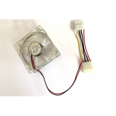 EUROCASE ventilátor 80mm, 12V/0,14A, prosvětlený RGB (molex) EUROCASE ventilátor 80mm, 12V/0,14A, prosvětlený RGB (molex)