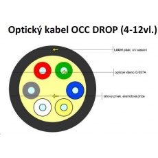Optický kabel XtendLan DROP FTTx, 8x 9/125 SM, G.657A, LS0H, černý, cívka 1km Optický kabel XtendLan DROP FTTx, 8x 9/125 SM, G.657A, LS0H, černý, cívka 1km