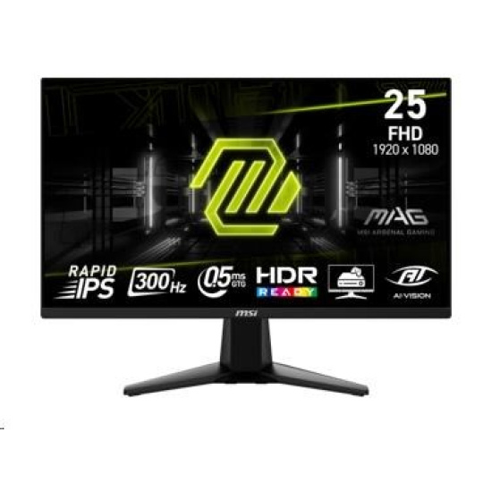 MSI LCD MAG 255XF, 24.5", 1920x1080, Rapid IPS, 0,5ms, VESA 100x100, Black MSI LCD MAG 255XF, 24.5", 1920x1080, Rapid IPS, 0,5ms, VESA 100x100, Black