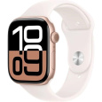 Apple Watch Series 10 GPS 46mm Rose Gold Aluminium Case with Light Blush Sport Band - S/M