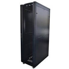 LEXI-Net 19" stojanový rozvaděč 42U 800x1200 rozebiratelný, kolečka, 1000kg, perforované dveře, černý LEXI-Net 19" stojanový rozvaděč 42U 800x1200 rozebiratelný, kolečka, 1000kg, perforované dveře, černý