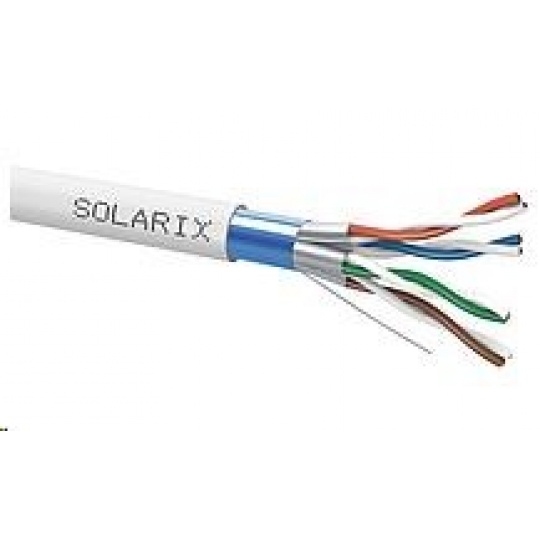 Instalační kabel Solarix CAT6A FFTP šedý Dca s2 d2 a1 500m SXKD-6A-FFTP-LSOH