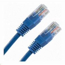 XtendLan patch kabel Cat6, UTP - 0,25m, modrý (prodej po 10 ks)