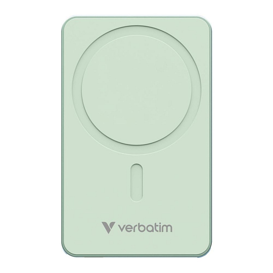 VERBATIM Powerbanka Charge 'n' Go Essentials, Magnetická, 5000 mAh, USB-C, Zelená VERBATIM Powerbanka Charge 'n' Go Essentials, Magnetická, 5000 mAh, USB-C, Zelená