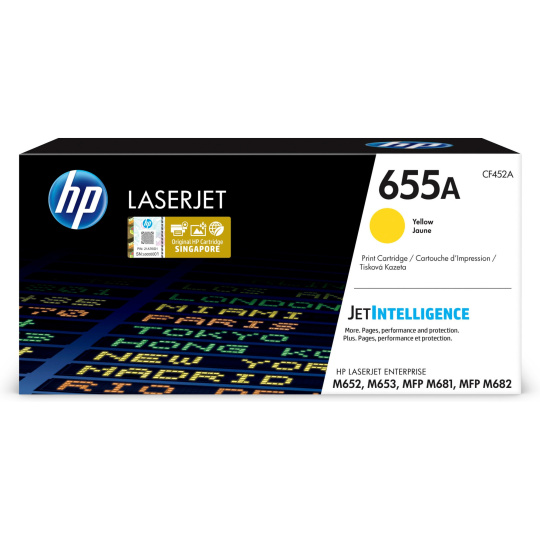 HP 655A Yellow Original LaserJet Toner Cartridge (CF452A) (10,500 pages)