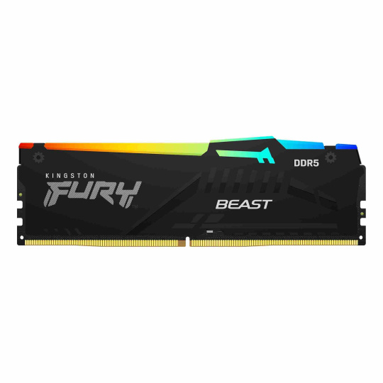 BAZAR KINGSTON DIMM DDR5 32GB 5600MT/s CL40 FURY Beast Černá RGB (ROZBALENO)