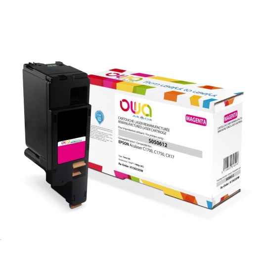 OWA Armor toner pro EPSON AL C1700, C1750, CX17, 1400   Stran, C13S050612, červená/magenta