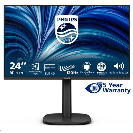 Philips MT 23,8" 24B2N3200J - 1920x1080,IPS,120Hz,D-Sub,HDMI,DP,USBhub,Repro,Pivot, posk obal
