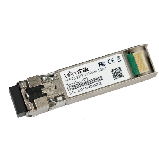 Mikrotik SFP/SFP+/SFP28 optický modul XS+31LC10D, SM, 1/10/25Gbps, 1310nm, 10km, 2xLC