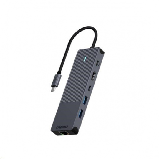 RAPOO adaptér UCM-2002, 6-in-1 USB-C Multiport Adapter