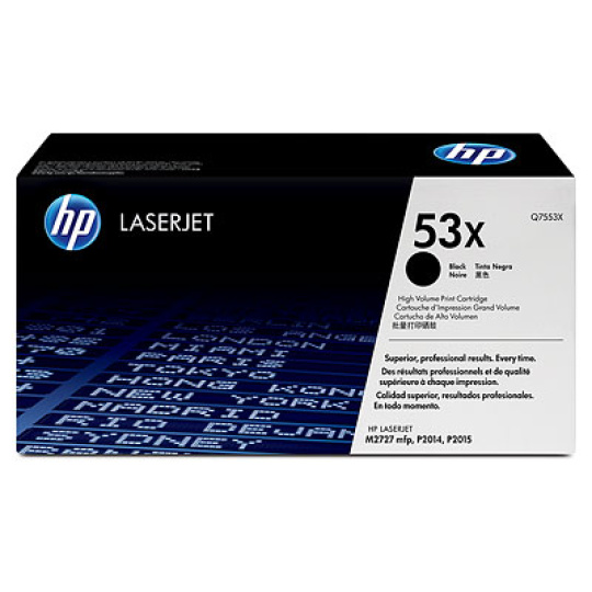 HP 53X Black LJ Toner Cart, Q7553X (7,000 pages)